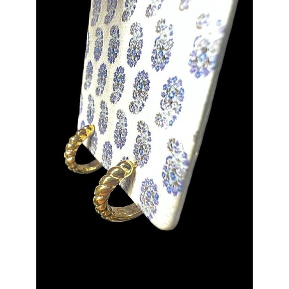 Anthropologie Women's Twisted Gold Earrings - Picture 2 of 5